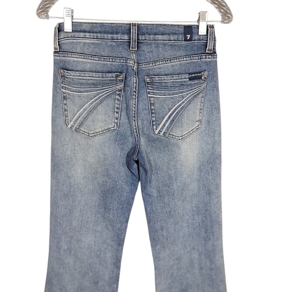 7 For All Mankind Dojo‎ Tailorless Jeans 27 Embroidered Y2K Flared Santa Rosa - Picture 6 of 14